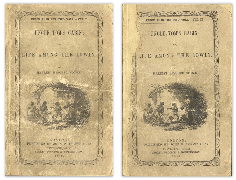First Edition, First Printing of Uncle Toms Cabin by Harriet Beecher Stowe -- The Scarcest Variant of the First Printing, in Publishers Wrappers